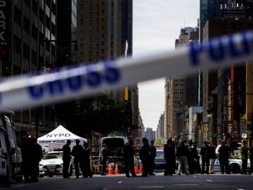 Imagen de archivo de un cordón policial en Nueva York