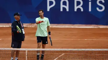 Andy Murray, en las instalaciones e Roland Garros antes de los JJOO