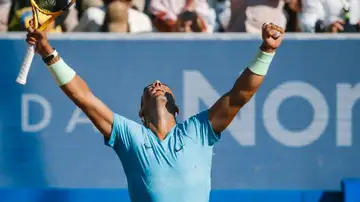 Rafa Nadal reacciona tras ganar a Navone y meterse en semifinales de Bastad