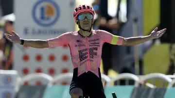 Richard Carapaz tras ganar la etapa 17 del Tour de Francia 2024