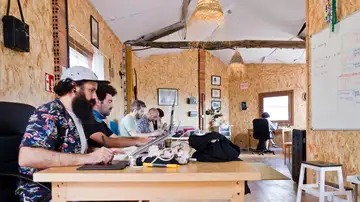 Sala de 'coworking' de Sende, en Lobeira (Ourense)